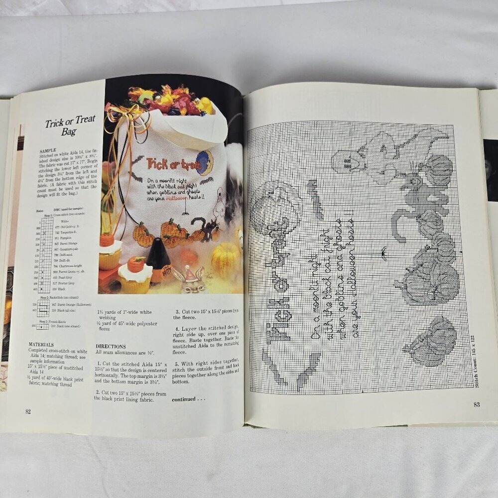Holidays in Cross Stitch 1987 Hardback Book Patterns Color Listings Color Pics - Picture 5 of 10